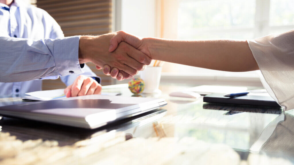 professional handshake