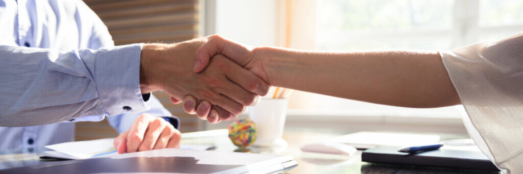 an image of a professional handshake
